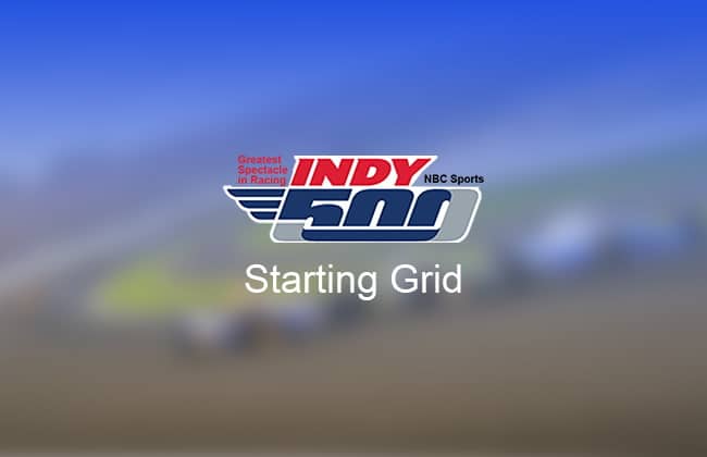 Indy 500 Starting Grid